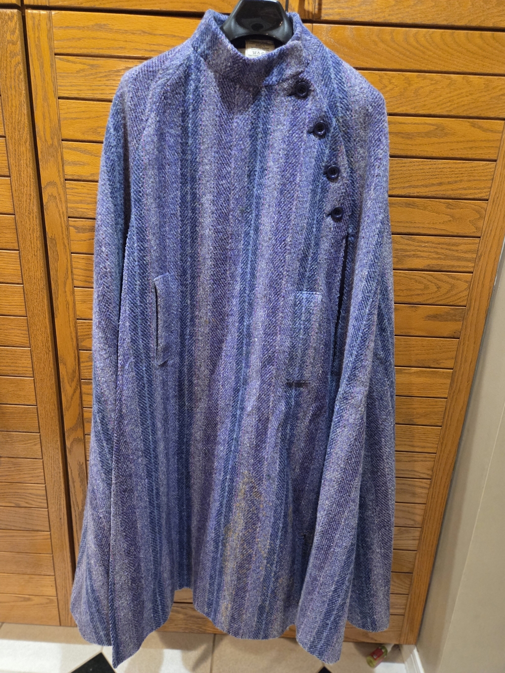 Vintage Jimmy Hourihan of Dublin Donegal Tweed Irish Wool Cape